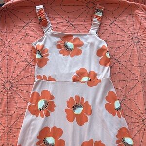 SO Peach and Orange Floral Dress